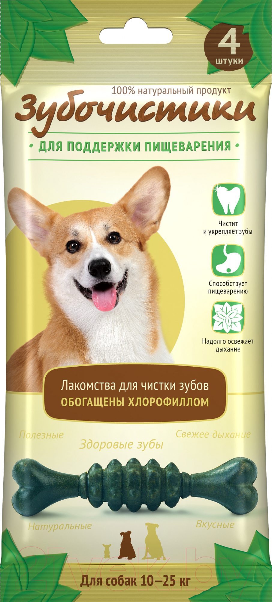Лакомство для собак Деревенские лакомства Зубочистики с мятой (70г)