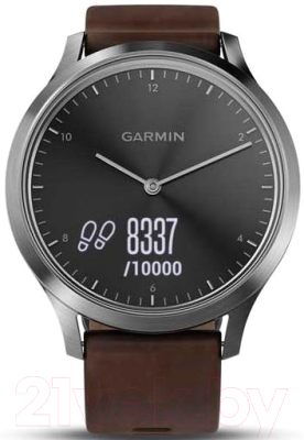 Умные часы Garmin Vivomove HR Premium / 010-01850-24 (L, черный/серебристый)