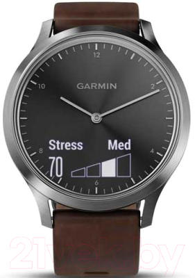 Умные часы Garmin Vivomove HR Premium / 010-01850-24 (L, черный/серебристый)