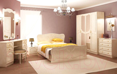 Комплект мебели для спальни Нарус Натали-4 (жемчужный)