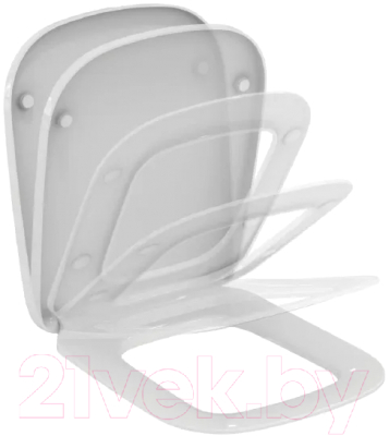 Унитаз подвесной Ideal Standard Esedra AquaBlade T386001+T318101 (с креплением и сиденьем soft-closw)