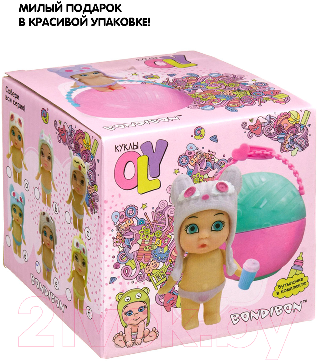 Кукла с аксессуарами Bondibon OLY в шапочке-ушанке с животным / ВВ3890 — фото 10