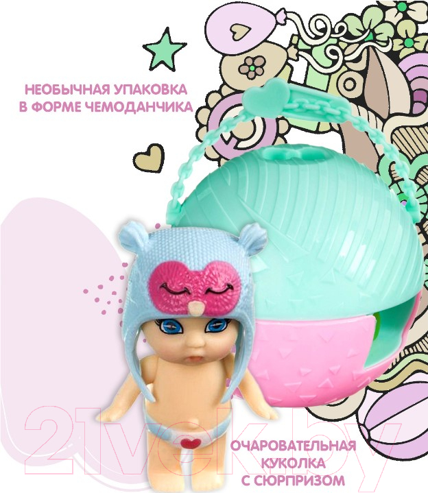 Кукла с аксессуарами Bondibon OLY в шапочке-ушанке с животным / ВВ3890 — фото 7