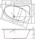 Миниатюра изображения товара Ванна акриловая Riho Lyra 140 L / BA66005 (с ножками)