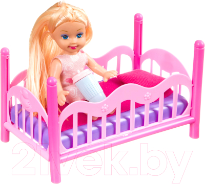 Кукла с аксессуарами Bondibon OLY с кроваткой / ВВ3994