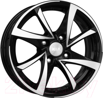 

Литой диск K&K, Игуана 15x6.5" 4x100мм DIA 54.1мм ET 46мм Алмаз черный