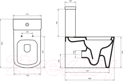 Сливной бачок BelBagno BB120T