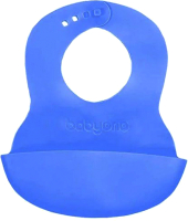 Нагрудник детский BabyOno 835 с регулируемой застежкой (синий) - 