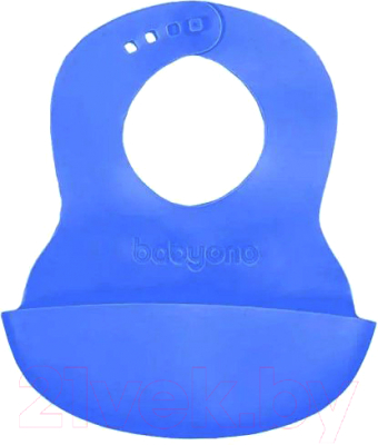 Нагрудник детский BabyOno 835 с регулируемой застежкой (синий)