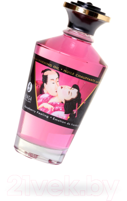 Эротическое массажное масло Shunga Raspberry Feeling с ароматом малины / 2201 (100мл)