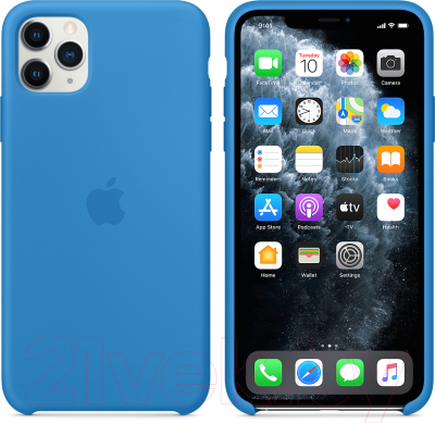 Чехол-накладка Apple Silicone Case для iPhone 11 Pro Max Surf Blue / MY1J2