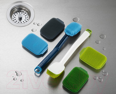 Щетка для мытья посуды Joseph Joseph Clean Tech 85158 (белый/зеленый)