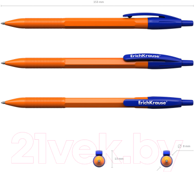 Ручка шариковая Erich Krause R-301 Orange Matic / 38512