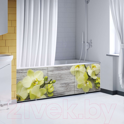 Экран для ванны Comfort Alumin Group Древесная орхидея 3D 150x50