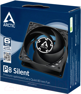 Вентилятор для корпуса Arctic Cooling P8 Silent (ACFAN00152A) (черный)