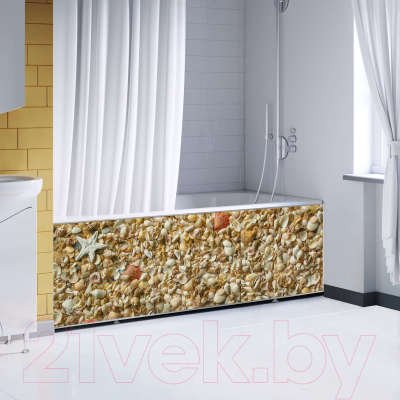 Экран для ванны Comfort Alumin Group Ракушки 3D 170x50
