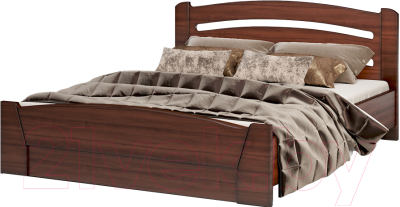 Двуспальная кровать Мебель-КМК 1600 Вагнер КМК 0800.1 (орех экко)