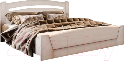 Двуспальная кровать Мебель-КМК 1600 Вагнер КМК 0800.1 (дуб молочный)