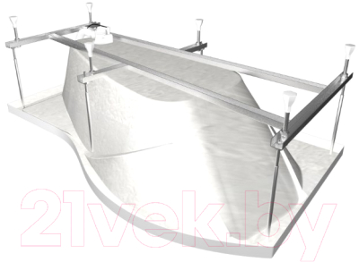 Ванна акриловая Triton Мишель 170x96 L (каркас, 2 экрана и сифон)