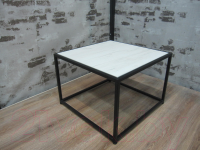 Журнальный столик Millwood Art-2 Л 49x49x49 (дуб белый Craft/металл черный)