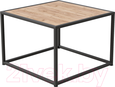 Журнальный столик Millwood Art-3 Л 65x65x49 (дуб табачный Craft/металл черный)