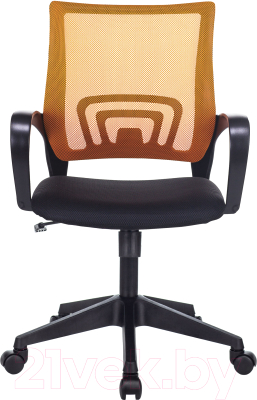 Кресло офисное Бюрократ CH-695N/SL/OR/BLACK (сетка оранжевый/черный, TW-38-3/TW-11)