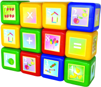 Развивающая игрушка Юг-пласт Кубики. Математика / 6007 - 