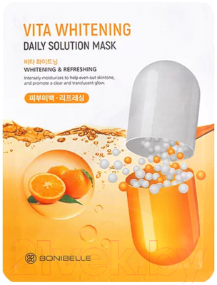

Маска для лица тканевая Bonibelle, Vita Whitening Daily Solution Mask освежающая с витаминами