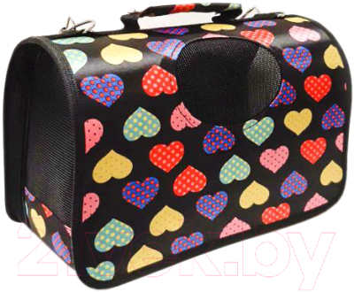 

Сумка для животных For Friends, Черный;рисунок, Bright Hearts / СП02-S