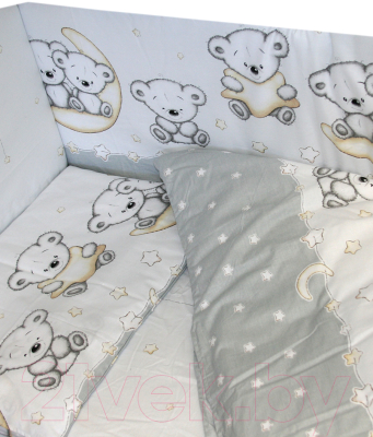 Комплект постельный для малышей Баю-Бай Ми-ми Мишки / К20-ММ5 (серый)