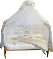 Комплект постельный для малышей Баю-Бай Ми-ми Мишки / К60-ММ2 (бежевый) - 