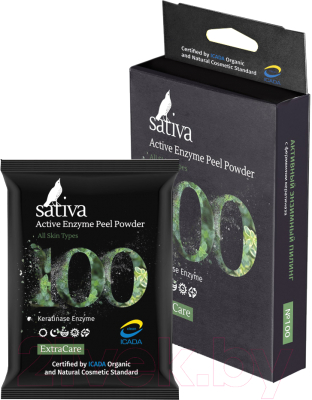 Пилинг для лица Sativa №100 активный энзимный