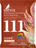 Маска для лица сухая Sativa №111 маска-гоммаж для очищения пор - 