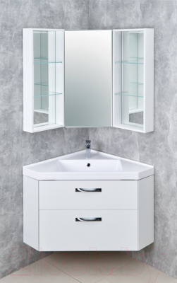 Шкаф с зеркалом для ванной Акватон Кантара (1A205802ANW70)