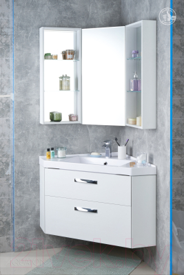 Шкаф с зеркалом для ванной Акватон Кантара (1A205802ANW70)