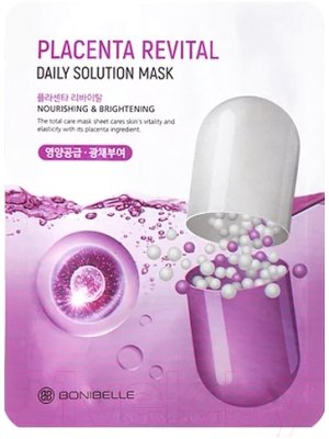 

Маска для лица тканевая Bonibelle, Placenta Revital Daily Solution Mask питательная