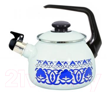 Чайник со свистком Лысьвенские эмали Узбекская пахта С-2711 АПсв/4Рч