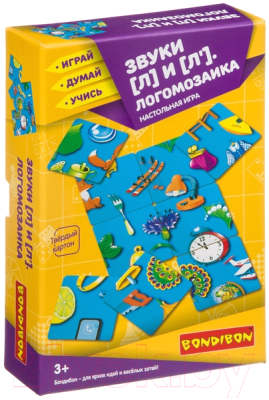 Развивающая игра Bondibon Логомозаика. Звуки [Л] и [Л'] / ВВ3917