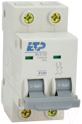 Выключатель автоматический ETP BA 47-63 2P 6A (B)