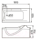 Миниатюра изображения товара Ванна акриловая Gemy G9055 K L 181x92 (с гидромассажем)