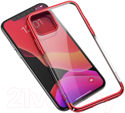 Чехол-накладка Baseus Glitter для iPhone 11 Pro Max / WIAPIPH65S-DW09 (красный)