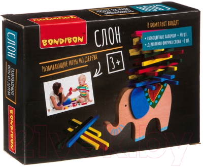 

Развивающая игра Bondibon, Слон / ВВ4194