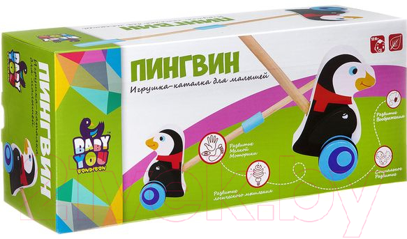 Игрушка-каталка Bondibon Пингвин / ВВ2038