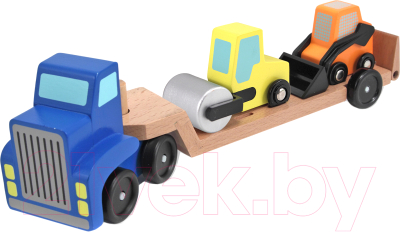 

Набор игрушечной техники Melissa & Doug, Низкорамная платформа с двумя строительными машинами / 4550