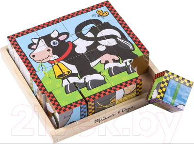 

Развивающая игрушка Melissa & Doug, Пазл из кубиков / 10775
