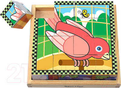 

Развивающая игрушка Melissa & Doug, Пазл из кубиков / 13771