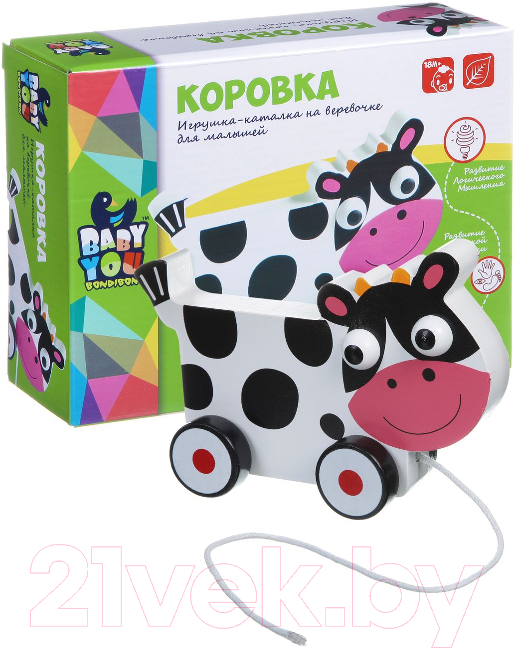 Развивающая игрушка Bondibon Коровка / ВВ1498 — фото 3