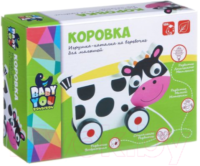 Игрушка-каталка Bondibon Коровка / ВВ1498