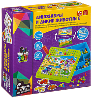 Развивающая игра Bondibon Мозаика. Динозавры  и дикие животные / ВВ3744 - 