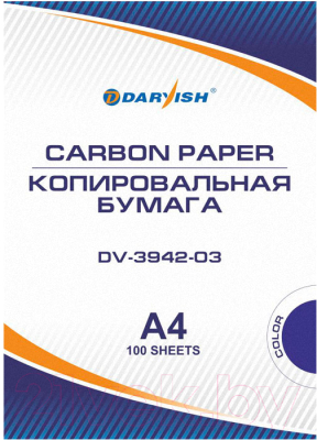 Бумага копировальная Darvish DV-3942-03 (100л, синий)